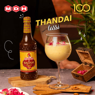 MDH - Asli Badam Thandai Dry Fruit Syrup 750ml | Refreshing Drink For Summer (Mix With Milk Only)